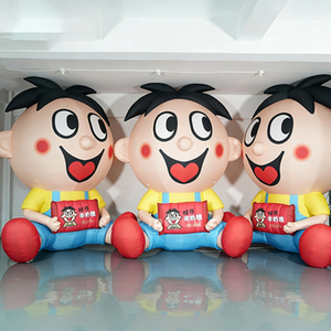Figurines gonflables personnalisées avec logo de dessin animé Wangzi pour la décoration de centre commercial, affichage extérieur, statue de personnage créative - Product Image 1