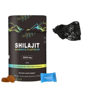 NUEVAS Gomitas de Shilajit del Himalaya, Resina de Shilajit, <span class=keywords><strong>Tribulus</strong></span> <span class=keywords><strong>Terrestris</strong></span>, Ashwagandha, Panax Ginseng, Gomitas para Energía, Cerebro e Inmunidad - Product Image 1