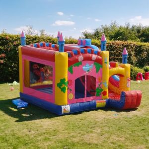 Castillo Inflable Comercial de PVC para Niños, Parque de Saltos Inflable de 5m X 5m X 4.5m, Fácil de Instalar, <span class=keywords><strong>Alquiler</strong></span> para Fiestas al Aire Libre - Product Image 4