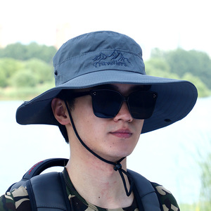 Chapeau de pêcheur d'été pour homme, gris clair, respirant, protection solaire, chapeau de pêche et de randonnée en plein air - Product Image 4