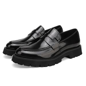 Zapatos Formales de Cuero Genuino para Hombre con Punta Cuadrada, Clásicos para Bodas, Oficina y Fiestas, Ligeros, Transpirables y Antideslizantes - Product Image 1
