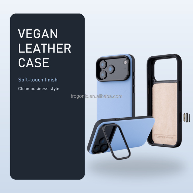 Low OEM Customization Supported Factory Direct Animal Friendly Vegan Leather Case for iPhone 18