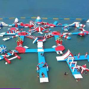 Circuito de Obstáculos Inflable Comercial para Lagos |   Circuito de Obstáculos Flotante para Parques Acuáticos al Aire Libre, para Lagos y Resorts, OEM - Product Image 1