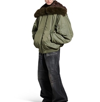 Blouson bombardier à capuche de même style de grandes marques manteau Parker personnalisable au design de luxe