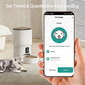 Petwant 4.5L Akıllı Evcil Hayvan Besleyici, WIFI APP Kontrolü ile Otomatik Kedi Köpek Mama Saklama Dağıtıcısı, Çift Güç Kaynağı Şarjlı - Product Image 3