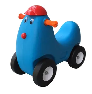 Équipement de jeu intérieur en plastique pour enfants Poulie de poulet Cavalier à cheval Chien Rocker Seesaw Garden Amusement Playground Game