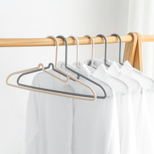 HeDouY Plastic Clothes Hanger White Gray Apricot Rectangle Hook Type For Clothes Trouser Tie Hangers - Product Image 2