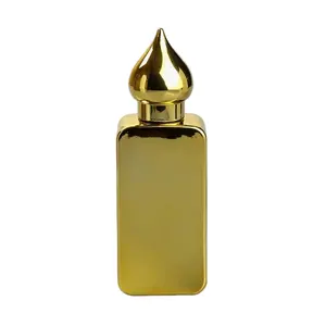 جودة عالية طلاء مقاوم للأشعة فوق البنفسجية Gloden فارغة 50 مللي رذاذ الزجاج الفاخرة زجاجات عطر