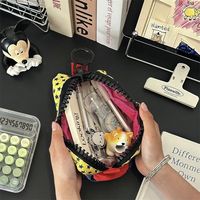 Estuche para lápices con diseño de dibujos animados de Toy Story, estuche para lápices con cremallera de gran capacidad, bolsa de almacenamiento de papelería para niños para la escuela