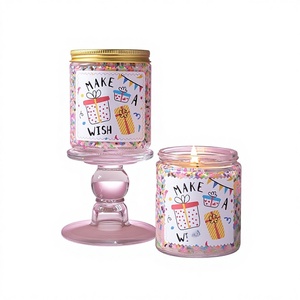 For Bestseller Colorful <strong>Candy</strong> Granules Soy <strong>Wax</strong> Creative Birthday Gift Party Favors Sugar Needle Aromatherapy Candle - Product Image 1