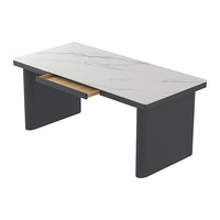 Bureau d'ordinateur en ardoise de style italien minimaliste moderne avec tiroirs, idéal pour la maison, le bureau, la chambre ou comme table d'étude pour étudiant