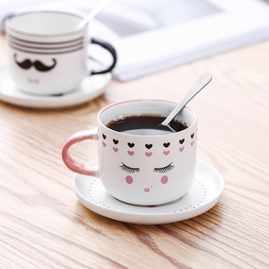<span class=keywords><strong>Petite</strong></span> capacité bon marché tasses à café expresso personnalisé tasse à thé en céramique avec le caboteur - Product Image 2
