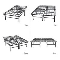 Vente en gros Cadre tubulaire en fer super noir pour lit queen size Cadres de lit simple Lit tubulaire métallique pliant facile à assembler