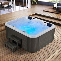 Bain à remous extérieur en acrylique pour 5 personnes avec massage et éclairage LED