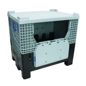 Heavy Duty Recyclable Storage industry PP Large Stackable Foldable Collapsible Plastic Pallet Box