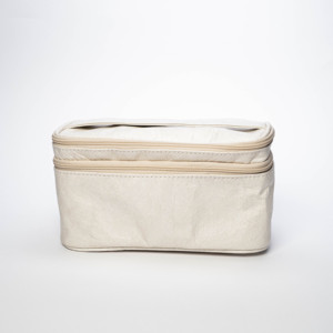 Recycled Tyvek Cosmetic Bag with Zipper Closure Durable Fashion <b>Makeup</b> Storage & Pencil <b>Case</b> for Girls (Customizable) - Product Image 1