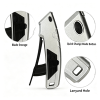 Couteau de toiture robuste à lame interchangeable, durable, multifonctionnel, couteau de poche de sécurité, couteau utilitaire