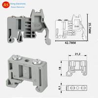 RT Haute Qualité E-UK C45 35mm Bornier de fixation sur rail DIN Gris PA66 pour électriciens