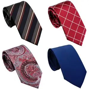 Dasi Ekstra Panjang untuk Pria, Besar dan Tinggi, 63 atau 70 Inci Dasi Panjang 4-Pak