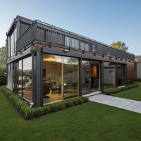Villa préfabriquée de luxe écologique : Maison conteneur durable, empilable, en kit, détachable, moderne et modulaire