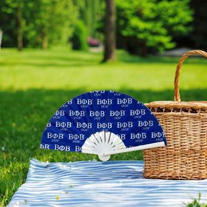 Abanico de mano gigante de bambú de 33 cm, arte popular, portátil, ZPB, con letras griegas, para danza, de la hermandad Zeta Phi Beta, con efecto de sonido craceler. - Product Image 5