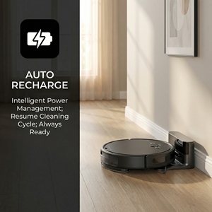 Robot aspirateur et serpillière intelligent, aspiration puissante 1000Pa, nettoyage humide et sec, balayage automatique pour la maison - Product Image 6