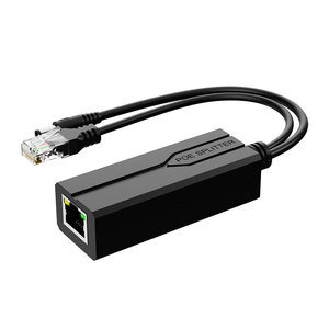 Convertisseur PoE RJ45 3 ports 5.5x2.1mm IEEE802.3AF/AT 1000 Mbps Gigabit avec sortie d'alimentation 48V vers 12V pour caméras CCTV/IP - Product Image 1