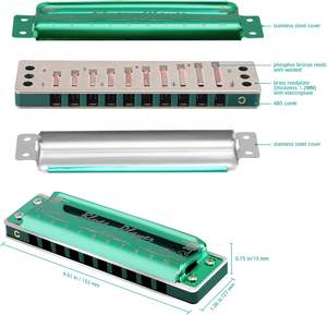 East Top Upgrade 10-Hole Diatonic <span class=keywords><strong>Blues</strong></span> <span class=keywords><strong>Harmonica</strong></span> Key of C PR020 Mouth Organ <span class=keywords><strong>Harp</strong></span> - Product Image 3