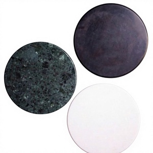 Round White Marble Pastry Board with <b>Wooden</b> <b>Rolling</b> <b>Pin</b> Eco-Friendly Customizable Thickness (4mm/5mm/10mm) Heat Resistant - Product Image 3