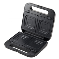 Plaque détachable 3 en 1 Machine à sandwich pour petit-déjeuner Gril à 2 tranches avec corps en acier inoxydable en option Électrique pour usage domestique