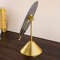 Miroir de maquillage de bureau à cadre en fer forgé en forme de nuage, design irrégulier