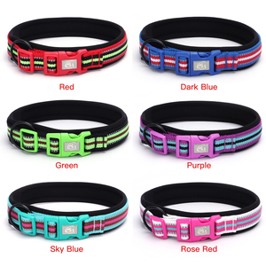 Collier pour chien en nylon rembourré de haute qualité avec rubans imprimés à libération rapide et boucle colorée - Product Image 4