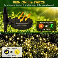 Lampu Dandelion Tenaga Surya Bunga Buatan dengan Remote Control, Lampu Pasang di Tanah untuk Dekorasi Luar Ruangan, Berkemah, Balkon, dan Taman