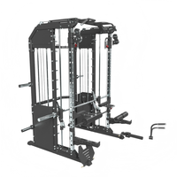 Machine Smith Intégrée Personnalisée, Entraîneur Multifonctionnel, Rack de Musculation, Équipement de Gymnastique à Domicile pour Studio de Musculation