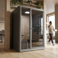 UNIBOOTH Cabine de studio insonorisée 30 dB, ignifuge ISO 23351, à montage rapide, pour hôpitaux et centres médicaux (vente en gros)