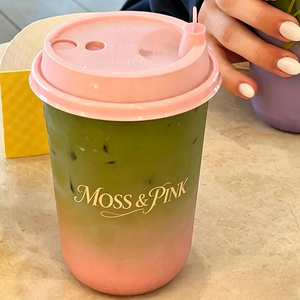 <span class=keywords><strong>Gobelet</strong></span> en plastique transparent <span class=keywords><strong>jetable</strong></span> en forme de U de 90 mm avec logo personnalisé imprimé, couvercles roses et bouchon en forme de cœur pour café et boissons froides – Vente en gros - Product Image 1