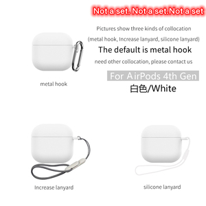 Para Apple <span class=keywords><strong>Airpods</strong></span> 4 Funda para auriculares Estuche para auriculares Caja <span class=keywords><strong>de</strong></span> <span class=keywords><strong>carga</strong></span> protectora suave <span class=keywords><strong>con</strong></span> llavero - Product Image 4