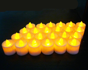 <span class=keywords><strong>Bougies</strong></span> à LED à changement de couleur <span class=keywords><strong>Bougies</strong></span> électriques sans flamme Petite bougie chauffe-plat Lot de 24 - Product Image 6