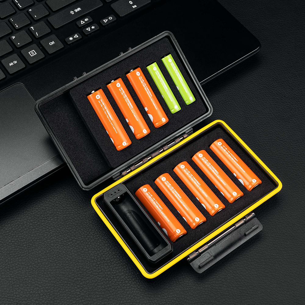 Battery Storage Box, Battery Box with Battery Tester, Battery