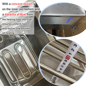 Heavy Duty Commercial Electric <strong>Fryer</strong> for Fast Food Restaurant, Stainless Steel Deep <strong>Fryer</strong> with Temperature Control System - Product Image 5