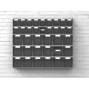 Fami Visual Box Estante de almacenamiento de piezas pequeñas de 602x225x2000mm con 61 cajones - Product Image 5