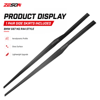 Jupes latérales en fibre de carbone sèche style R44 pour BMW M2 G87 Coupé, paire gauche et droite, 2023+