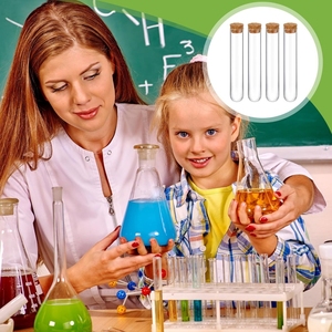 Tubes <span class=keywords><strong>à</strong></span> <span class=keywords><strong>essai</strong></span> en verre de 45 ml avec bouchons en liège transparents, fond rond, tubes <span class=keywords><strong>à</strong></span> <span class=keywords><strong>essai</strong></span> de laboratoire, tampons d'alcool, tubes en verre, flacons pour bonbons - Product Image 5