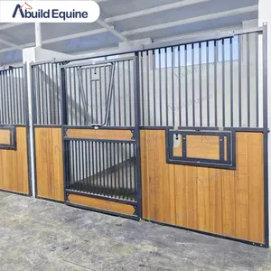 Équipement de grange pour chevaux fantaisie galvanisé équestre Portes d'écurie pour chevaux d'extérieur Boîtes à chevaux Panneau d'écurie