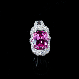 Anillo de Plata de Ley 925 con Zafiro Padparadscha Creado en Laboratorio - Product Image 3