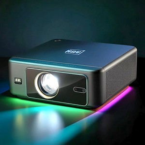 Projecteur intelligent Android Google 1080p 4K pour cinéma maison, anti-poussière, 1380 ANSI réels, pour enfants, Google GTV ATV Netflix U002 - Product Image 1