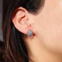 Boucles d'oreilles clous Hip Hop superposées en zircon cubique pour femmes, bijoux de rappeuse