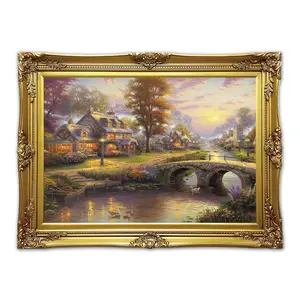 Pintura à mão pura antiga da paisagem, de alta qualidade, para decoração da parede