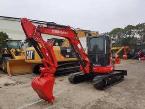 Mini-excavatrice Kubota U55 U55-4 d'occasion de 5 tonnes, fabrication japonaise, mini-pelleuse Kubota de 3 et 5 tonnes - Product Image 2
