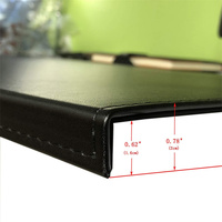 Alas Meja Gaming Besar Anti Air Bahan Kulit PU, Mouse Pad Kantor dengan Pinggiran, 800x400mm 31.5"x15.7" untuk Keyboard dan Mouse